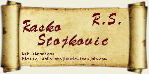 Raško Stojković vizit kartica